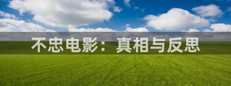 熊猫电影yy8y3全部免费观看：不忠电影：真相与反思